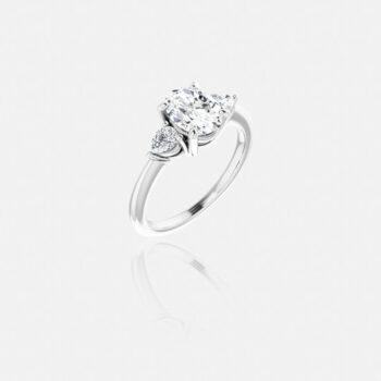 18 Ring - White Gold and Diamonds flower