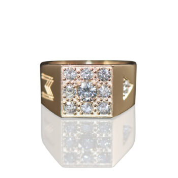 45 Ring - Yellow Gold and Diamonds View 2